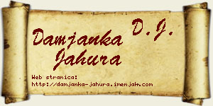 Damjanka Jahura vizit kartica